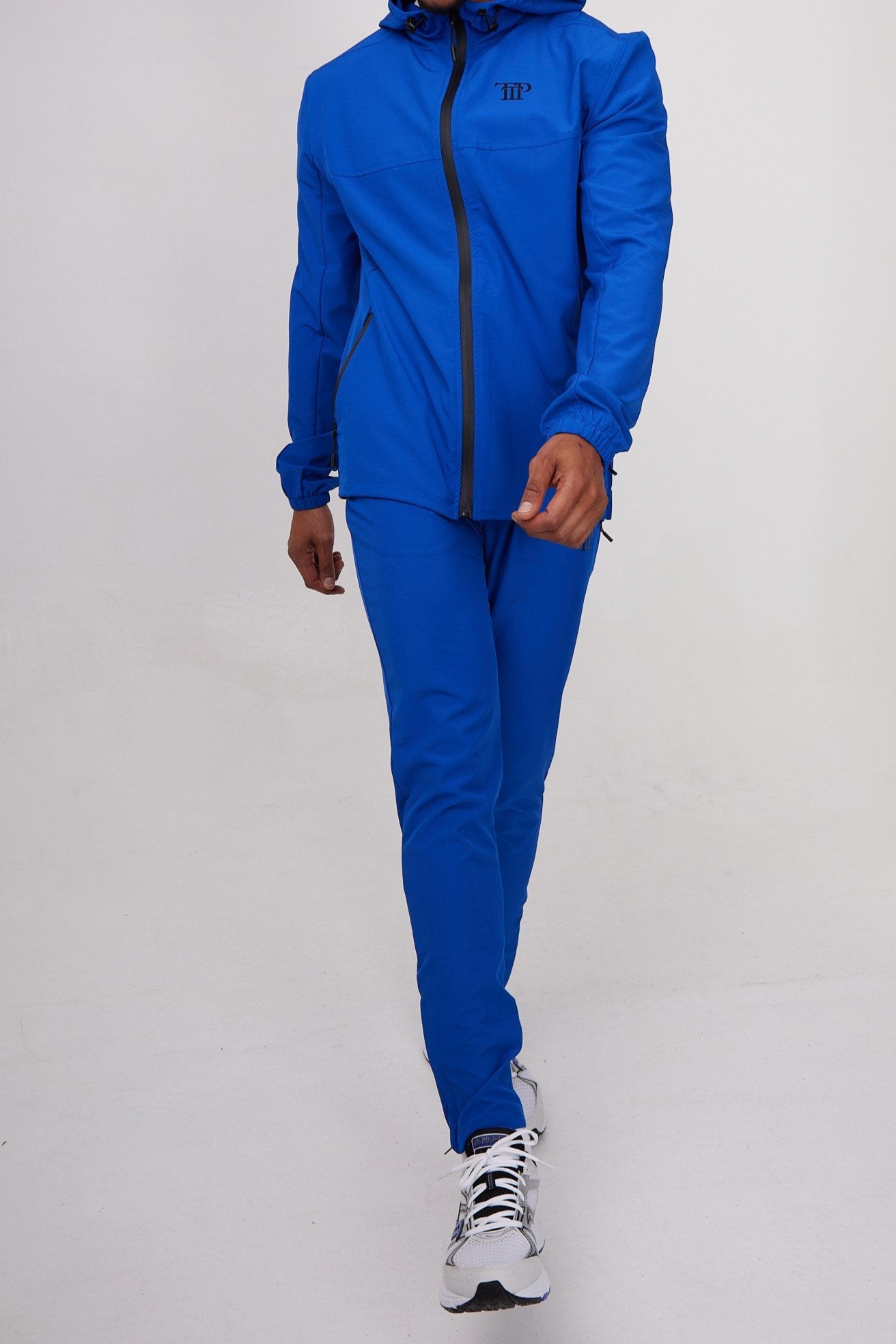 Mens Pro Active Tapered Fit Tracksuit Bottoms Blue/Black 02