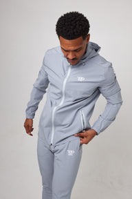 Mens Pro Active Tapered Fit Tracksuit Bottoms Grey/White 03