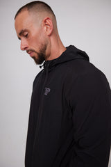 Mens Pro Active Tapered Fit Tracksuit Top- Black/Reflective 01