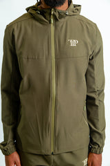 Mens Pro Active Tapered Fit Tracksuit Top- Khaki 04