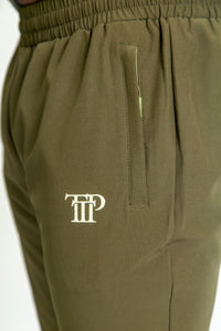 Mens Pro Active Tapered Fit Tracksuit Bottom- Khaki 04