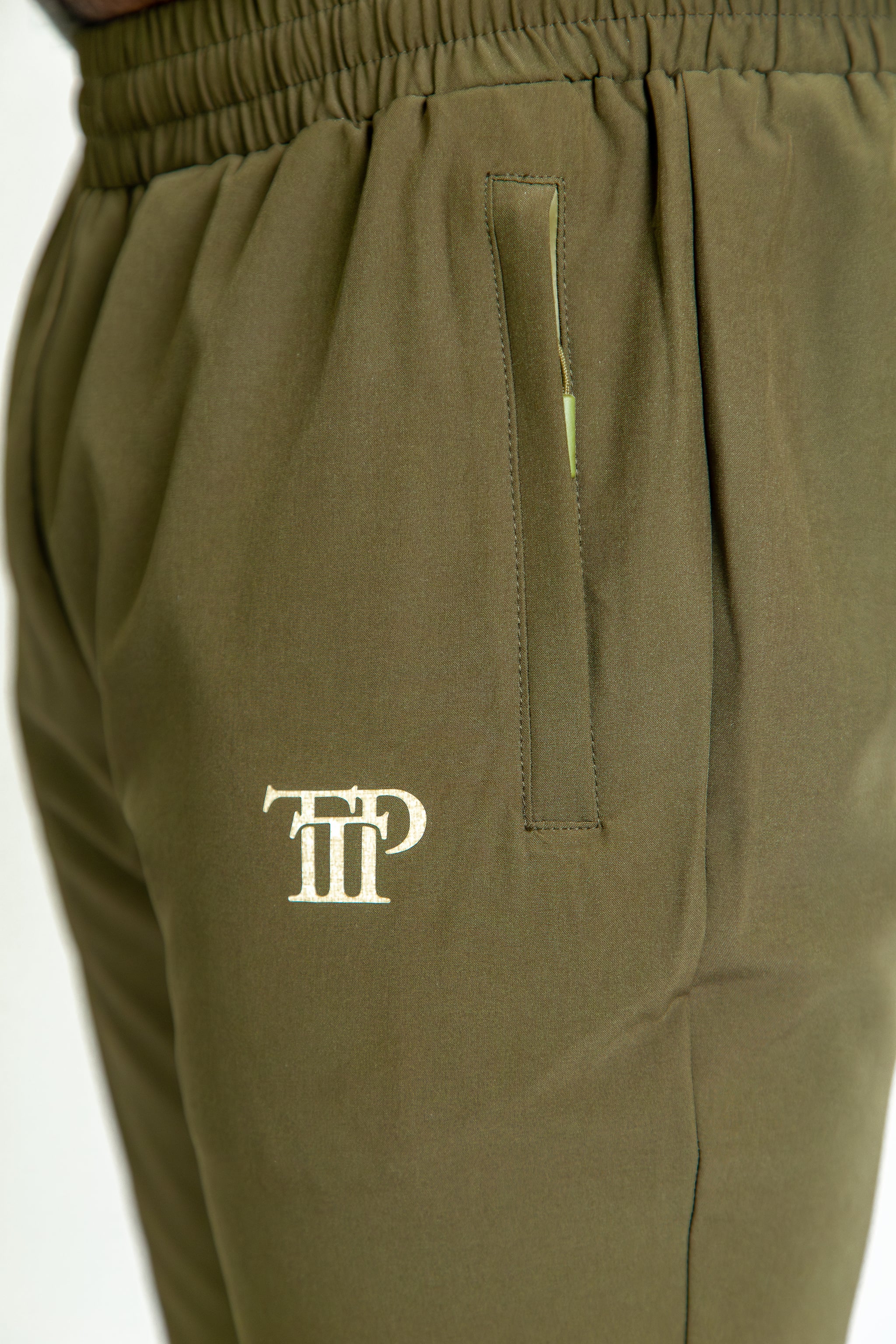 Mens Pro Active Tapered Fit Tracksuit Bottom- Khaki 04