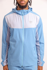 Mens Pro Active Tapered Fit Tracksuit Top- Blue/Grey 05